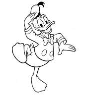 coloriage donald salut